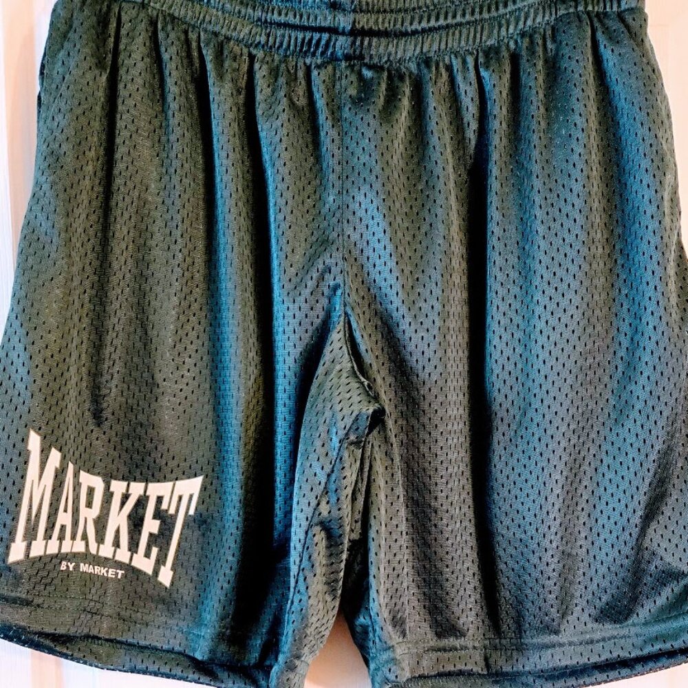 Men/Women Market Green Mesh Shorts